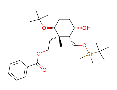 Benzoic acid 2-[(1S,2S,3S,6S)-6-tert-butoxy-2-(tert-butyl-dimethyl-silanyloxymethyl)-3-hydroxy-1-methyl-cyclohexyl]-ethyl ester