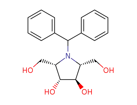 Molecular Structure of 132198-31-3 (N-Diphenylmethyl 2,5-Anhydro-2,5-imino-D-glucitol)