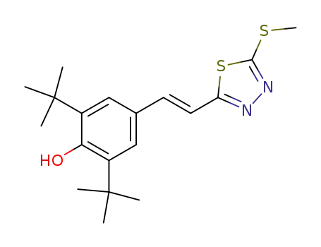 (E)-2,6-bis(1,1-dimethylethyl)-4-{2-[5-(methylthio)-1,3,4-thiadiazol-2-yl]ethenyl}phenol