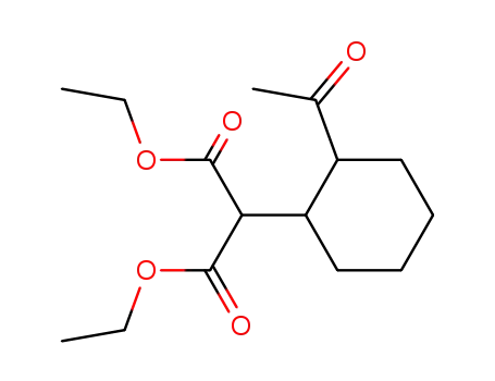 Molecular Structure of 88710-69-4 (Propanedioic acid, (2-acetylcyclohexyl)-, diethyl ester)