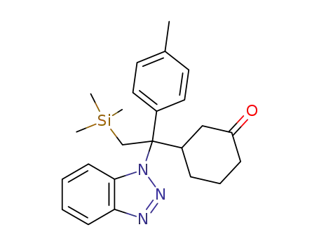 3-(1-Benzotriazol-1-yl-1-p-tolyl-2-trimethylsilanyl-ethyl)-cyclohexanone
