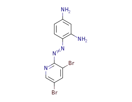 Molecular Structure of 50768-79-1 (4-(3,5-DIBROMO-2-PYRIDYLAZO)-1,3-PHENYLENEDIAMINE)
