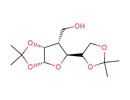 Molecular Structure of 119100-05-9 (3-C-deoxy-3-C-hydroxymethyl-1,2;5,6-di-O-isopropylidene-α-D-allo-furanose)