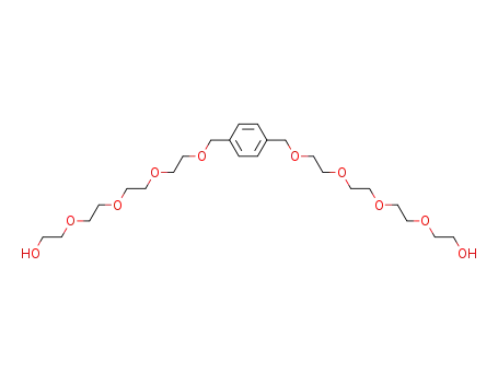 Molecular Structure of 168211-62-9 (1,4-bis(13-hydroxy-2,5,8,11-tetraoxatridecyl)benzene)