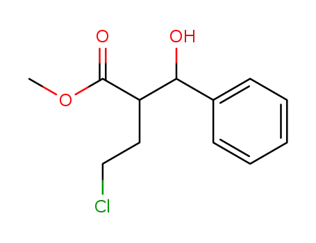 Molecular Structure of 214424-65-4 (4-Chloro-2-(hydroxy-phenyl-methyl)-butyric acid methyl ester)