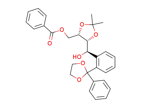[4S-(4α,5α(S<sup>*</sup>))]-4-[(benzoyloxy)methyl]-2,2-dimethyl-5-{[2-(2-phenyl-1,3-dioxolan-2-yl)phenyl]hydroxymethyl}-1,3-dioxolane