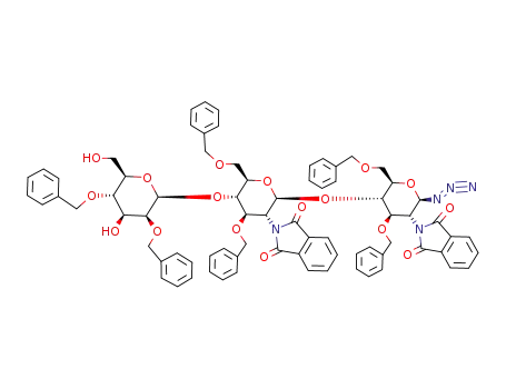 2,4-di-O-benzyl-β-D-mannopyranosyl-(1->4)-3,6-di-O-benzyl-2-deoxy-2-phthalimido-β-D-glucopyranosyl-(1->4)-3,6-di-O-benzyl-2-deoxy-2-phthalimido-β-D-glucopyranosyl azide
