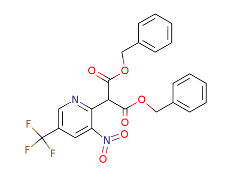 Molecular Structure of 136888-30-7 (2-bis(benzyloxycarbonyl)methyl-3-nitro-5-trifluoromethylpyridine)