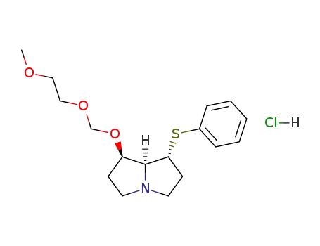 (-)-(1R,7R,8S)-7-<(methoxyethoxy)methoxy>-1-(phenylthio)pyrrolizidine hydrochloride