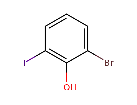 Molecular Structure of 2040-86-0 (2-Bromo-6-iodophenol)