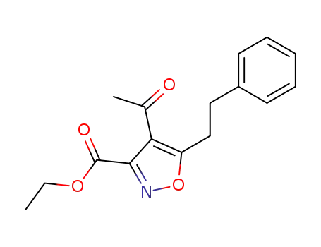 5-(2-phenyl-ethyl)-4-(1-keto-ethyl)-3-isoxazolecarboxylic acid ethyl ester
