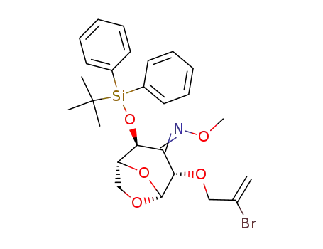 (3Z)-1,6-anhydro-4-O-(tert-butyldiphenylsilyl)-3-deoxy-3-methoxyimine-2-O-(2'-bromo-prop-2'-enyl)-β-D-arabino-hexopyranose