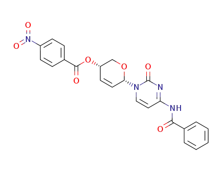 <4'-O-(p-Nitrobenzoyl)-2',3'-dideoxy-α-D-glycero-pent-2'-enopyranosyl>-N<sup>4</sup>-benzoylcytosine