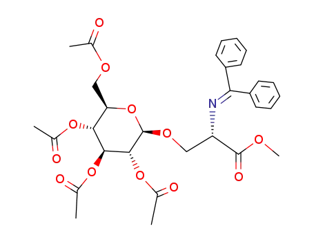 <methyl N-(diphenylmethylene)-L-serinate-3-yl> 2,3,4,6-tetra-O-acetyl-β-D-glucopyranoside