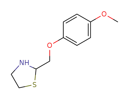 Molecular Structure of 121277-00-7 (2-(4-methoxy-phenoxymethyl)-thiazolidine)