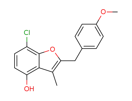 4-hydroxy-7-chloro-2-<(4'-methoxyphenyl)methyl>-3-methylbenzofuran