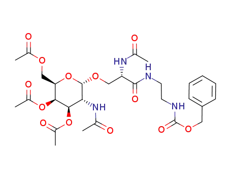N-acetyl-3-O-(2-acetamido-3,4,6-tri-O-acetyl-2-deoxy-α-D-galactopyranosyl)-L-serine-(N'-benzyloxycarbonylaminoethyl)amide