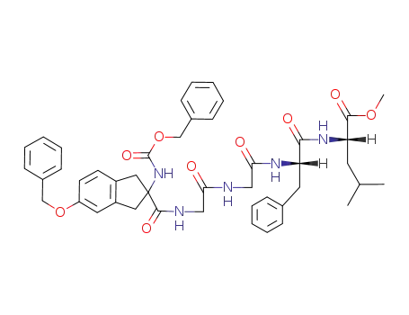 <<5-(benzyloxy)-2-<(benzyloxy)carbamido>-2-indanyl>carbonyl>glycylglycyl-L-phenylalanyl-L-leucine methyl ester