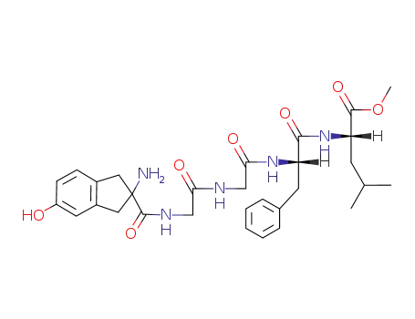 [(2-amino-5-hydroxy-2-indanyl)carbonyl]glycylglycyl-L-phenylalanyl-L-leucine methyl ester