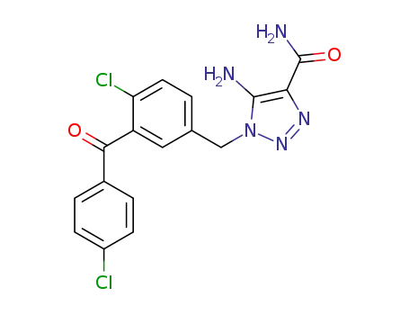 Molecular Structure of 99533-74-1 (5-amino-1-(3-[4-chlorobenzoyl]-4-chlorobenzyl)-1,2,3-triazole-4-carboxamide)