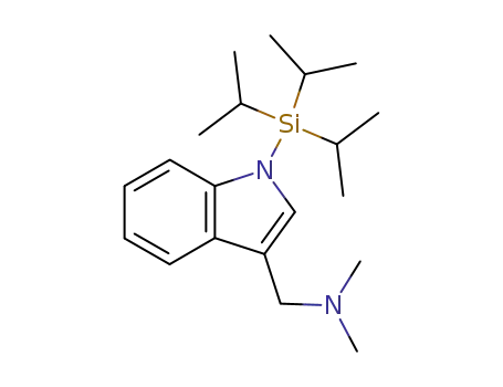 Molecular Structure of 146886-51-3 (1-(N-triisopropylsilyl-1H-indol-3-yl)-N,N-dimethylmethanamine)