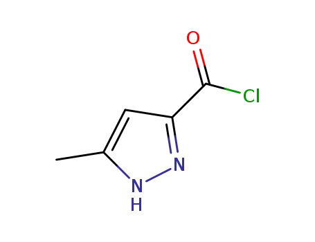 Molecular Structure of 625439-38-5 (5-Methyl-1H-pyrazole-3-carbonyl chloride)