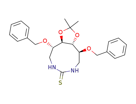 (4S,5R,6R,7S)-5,8-dibenzyloxymethyl-6,7-dihydroxy-6,7-O-methylethylidene-1,3-diazepan-2-thione