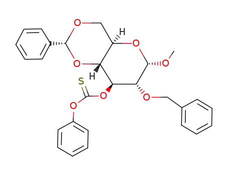methyl 2-O-benzyl-4,6-O-benzylidene-3-O-(phenylthionocarbonate)-α-D-glucopyranoside