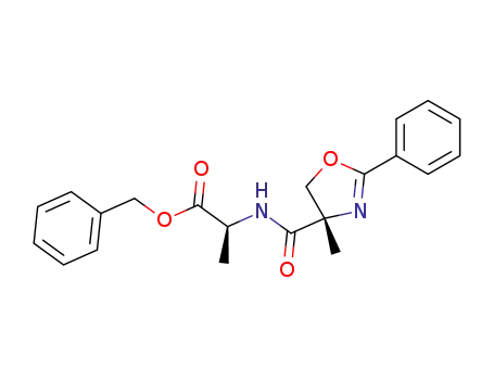 (S)-2-[((S)-4-Methyl-2-phenyl-4,5-dihydro-oxazole-4-carbonyl)-amino]-propionic acid benzyl ester
