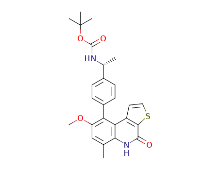 (R)-tert-butyl 1-(4-(8-methoxy-6-methyl-4-oxo-4,5-dihydrothieno[2,3-c]quinolin-9-yl)phenyl)ethylcarbamate