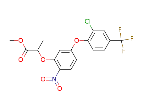 Propanoic acid,
2-[5-[2-chloro-4-(trifluoromethyl)phenoxy]-2-nitrophenoxy]-, methyl ester