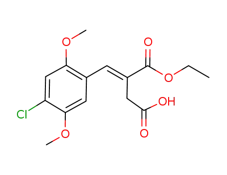 Molecular Structure of 124010-10-2 (3-Carbethoxy-4-(4-chloro-2,5-dimethoxyphenyl)-3-butenoic acid)