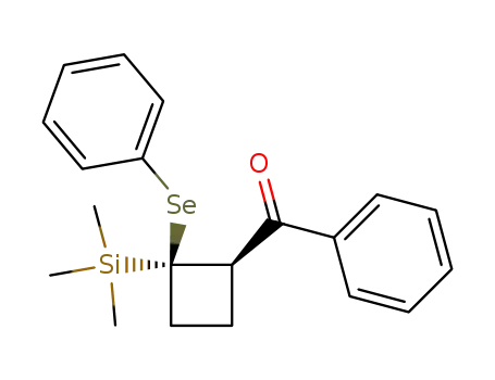 Molecular Structure of 143370-47-2 (Methanone, phenyl[2-(phenylseleno)-2-(trimethylsilyl)cyclobutyl]-, cis-)