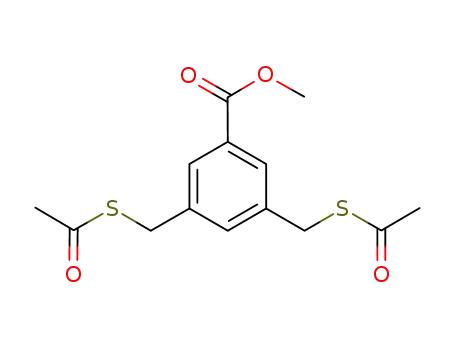 Molecular Structure of 1046342-51-1 (methyl 3,5-bis[(acetylsulfanyl)methyl]benzoate)
