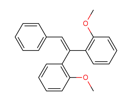 Molecular Structure of 62378-39-6 (Benzene, 1,1'-(phenylethenylidene)bis[2-methoxy-)