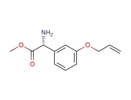 Molecular Structure of 185112-21-4 ((R)-(3-Allyloxy-phenyl)-amino-acetic acid methyl ester)