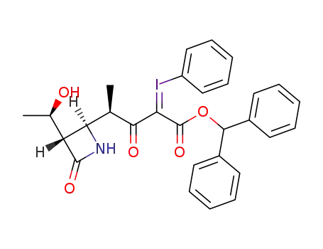 (3S,4R)-3-<(1R)-1-hydroxyethyl>-4-<(1R)-3-diphenylmethoxycarbonyl-1-methyl-2-oxo-3-phenyliodoniopropyl>-2-azetidinone