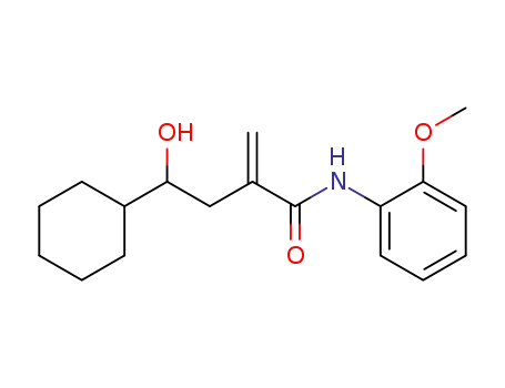 4-cyclohexyl-4-hydroxy-2-methylene-N-(2-methoxyphenyl)butanamide