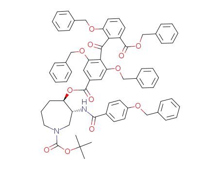 (3R,4R)-tert-butyl-3-(4-(benzyloxy)benzamido)-4-(3,5-bis(benzyloxy)-4-(2-(benzyloxy)-6-(benzyloxycarbonyl)benzoyl)benzoyloxy)azepane-1-carboxylate