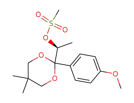 Molecular Structure of 103593-55-1 ((S)-2-methylsulfonyloxy-1-(4-methoxyphenyl)-1-propanone 2,2-dimethyl-trimethylene acetal)