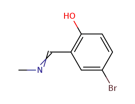 Molecular Structure of 63770-06-9 (Phenol, 4-bromo-2-[(methylimino)methyl]-)