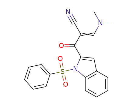 3-(dimethylamino)-2-(1-(phenylsulfonyl)-1H-indole-2-carbonyl)acrylonitrile