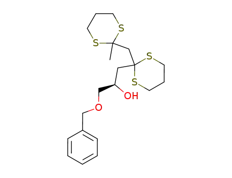 Molecular Structure of 175030-57-6 (1-benzyloxy-3-[2-(2-methyl[1,3]dithian-2-ylmethyl)[1,3]dithian-2-yl]-(2R)-propan-2-ol)