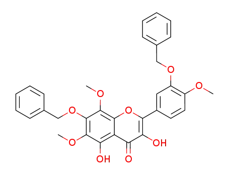 4H-1-Benzopyran-4-one,
3,5-dihydroxy-6,8-dimethoxy-2-[4-methoxy-3-(phenylmethoxy)phenyl]-7-(
phenylmethoxy)-