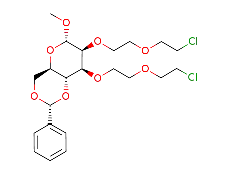 methyl 4,6-O-benzylidene-2,3-O-bis[(2-chloroethoxy)ethyl]-α-D-mannopyranoside