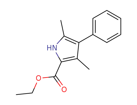 Molecular Structure of 3274-67-7 (1H-Pyrrole-2-carboxylic acid, 3,5-dimethyl-4-phenyl-, ethyl ester)
