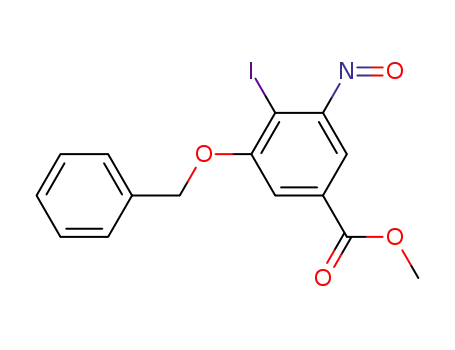 Molecular Structure of 163495-26-9 (3-Benzyloxy-4-iodo-5-nitroso-benzoic acid methyl ester)