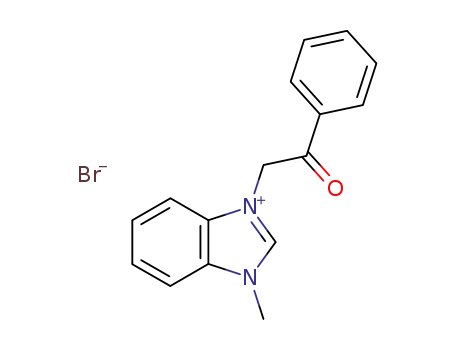Molecular Structure of 34910-61-7 (1H-Benzimidazolium, 1-methyl-3-(2-oxo-2-phenylethyl)-, bromide)