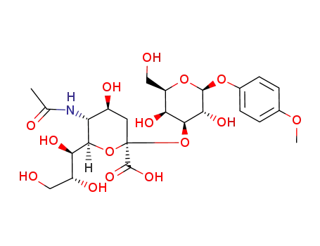 Molecular Structure of 159922-54-0 (NEU5AC ALPHA(2-3)GAL BETA MP GLYCOSIDE)