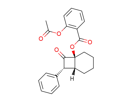 Molecular Structure of 122898-94-6 (exo-1-<(2-acetoxybenzoyl)oxy>-7-phenyl-cis-bicyclo<4.2.0>octane-8-one)